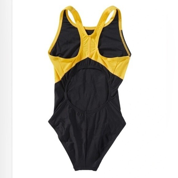 TYR Girls' Maxfit Swimsuit Atle- T-Splice black/gold size 8. - Picture 3 of 12